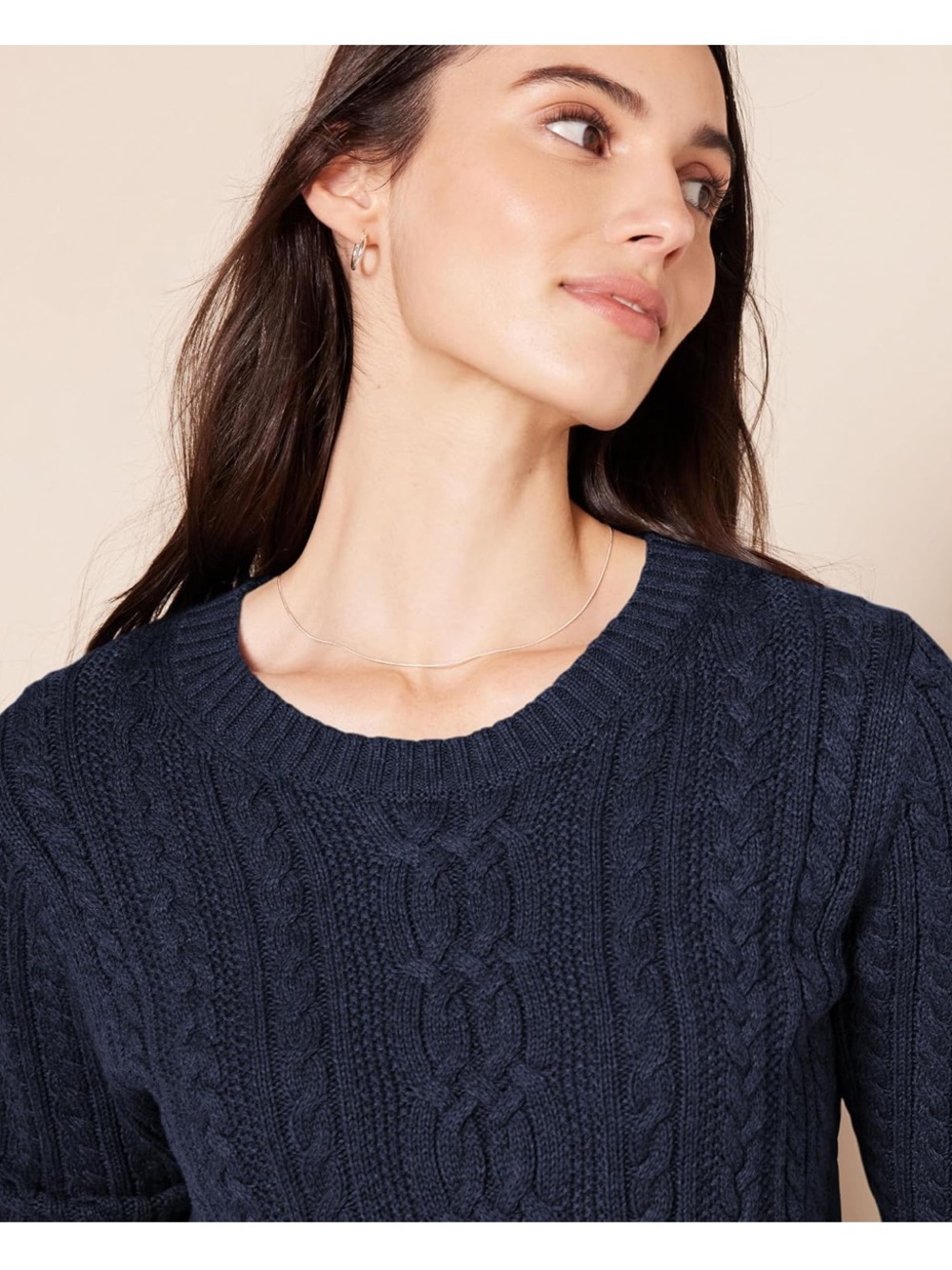 Navy Cable Knit Sweater